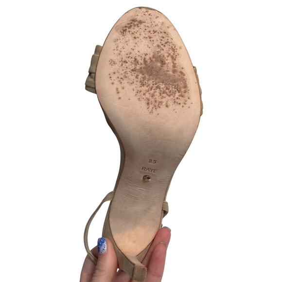 Raye Jude Suede Slingback Heel in Tan Open Toe Stiletto 8.5 Minimal Revolve - Picture 7 of 10